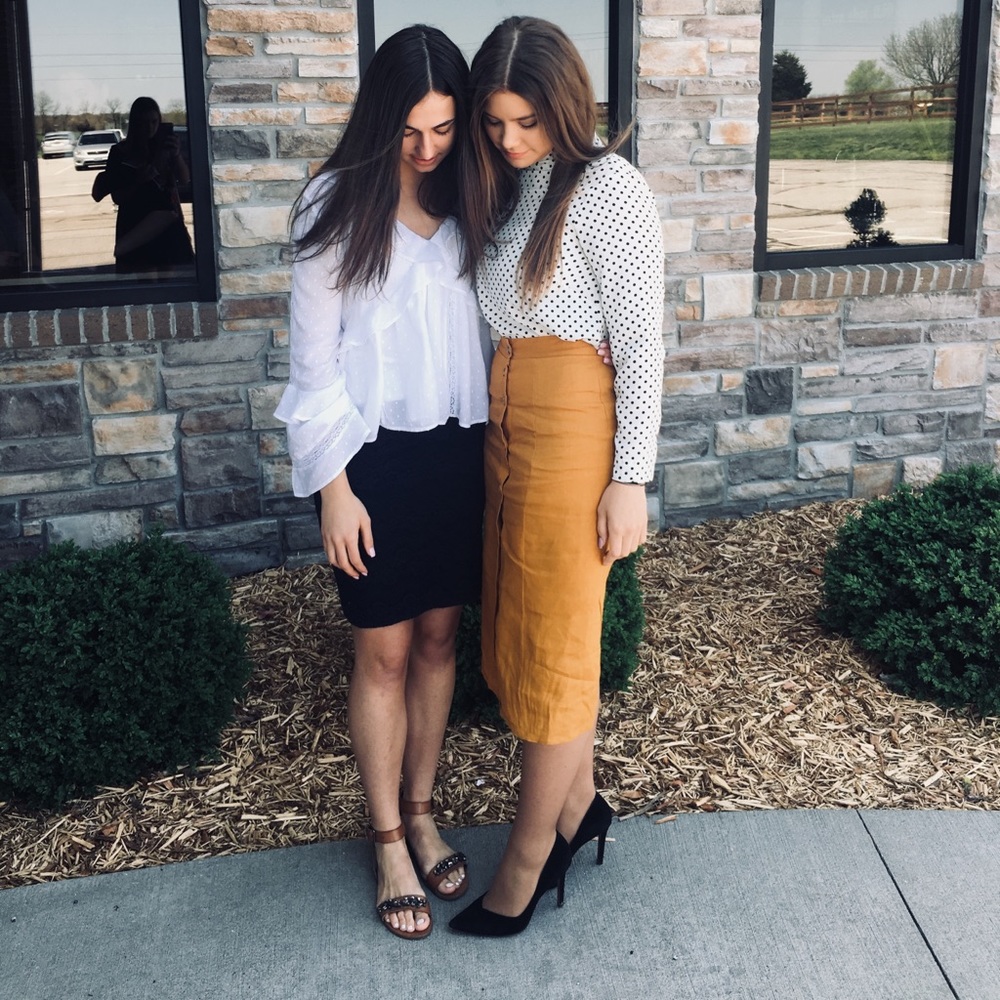 mustard yellow skirt